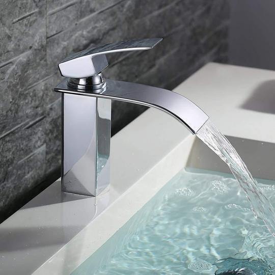 Miscelatore Lavabo a Cascata HOMELODY Originale Rubinetteria Bagno Ottone - Homelody-it