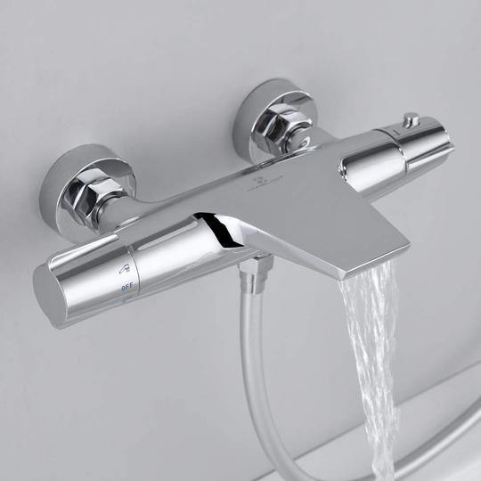 Rubinetto Vasca a Cascata con Termostato Cromato per Doccia Homelody - Homelody-it