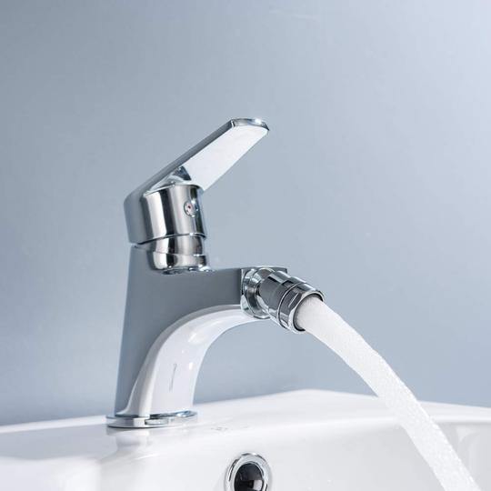 Rubinetto Lavabo Girevole 360° - Miscelatore Monocomando Con Tubo 50cm, Cromo - Foto 6