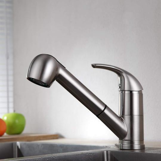 Djedjeo Miscelatore Rotante A 360° Caldo E Freddo Per Cucina In Acciaio Inox, Miscelatore Monocomando Per Lavello Doppio, Antigoccia Con Rubinetto Silenzioso Per Lavello Per Verdure (cromato-a - 9