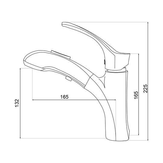 Miscelatore Lavabo Ottone Inossidabile