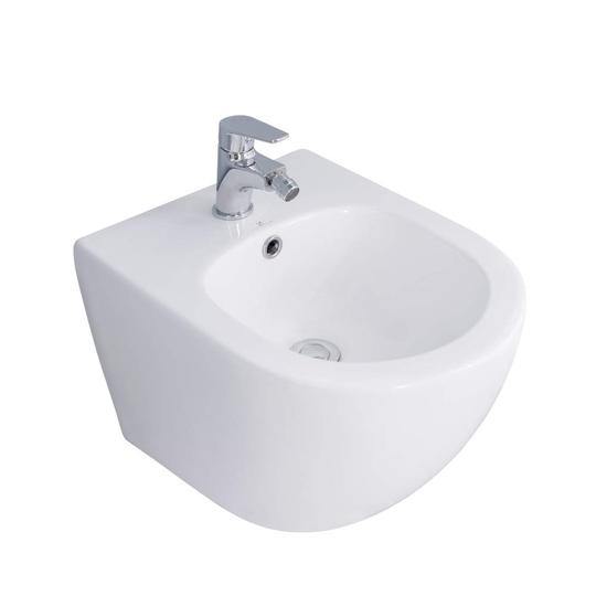 Homelody Bidet Sospeso in Ceramica Sanitaria di Alta Qualità Senza Rubinetteria per Bidet - Homelody-it