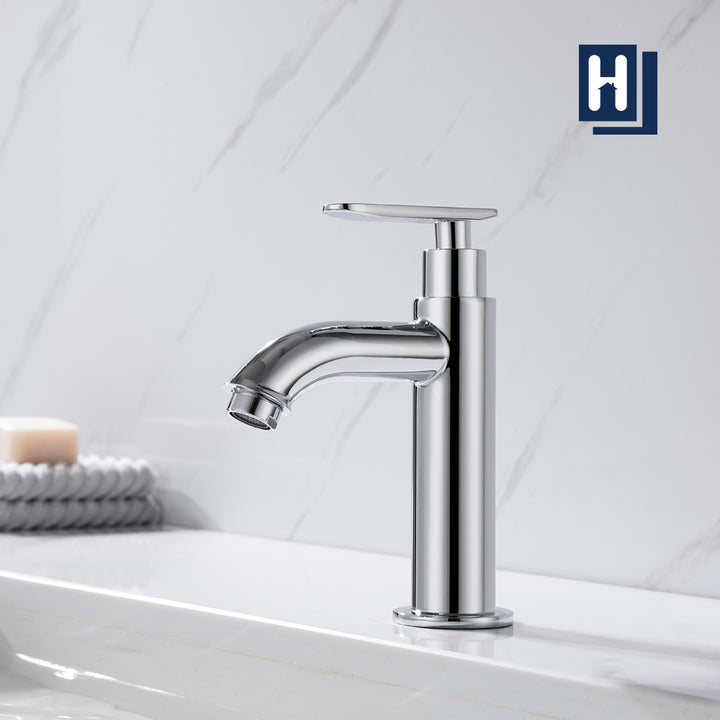 Homelody Kit Fissaggio Rubinetto Acqua Fredda Solo Rubinetto Bagno Lavabo/Lavabo Cromo-Homelody-it