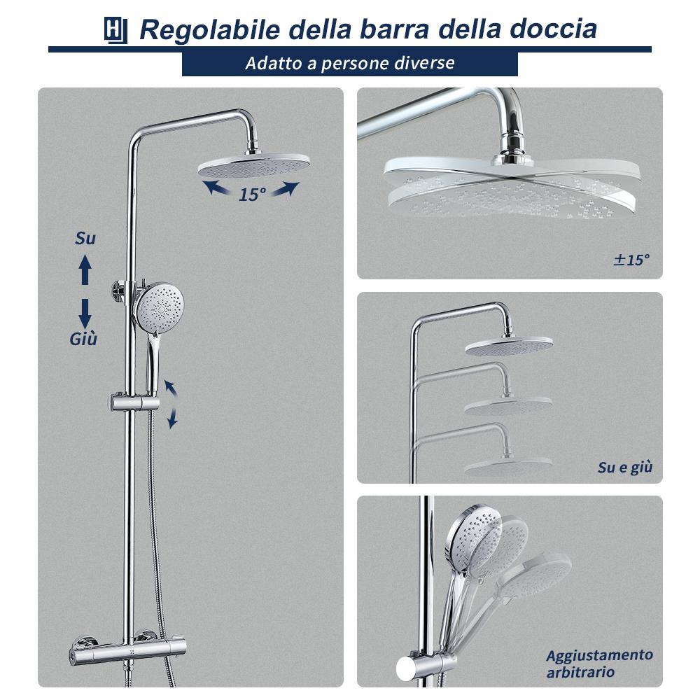 Miscelatore Doccia Termostatico Homelody Alte Prestazioni Sistema Doccia - Homelody-it