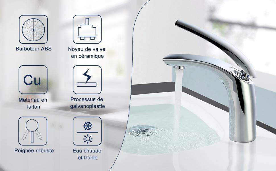 Lussuoso Rubinetto per Lavabo in Ottone Adatto per Servizi Igienici o Bagno - Homelody-it