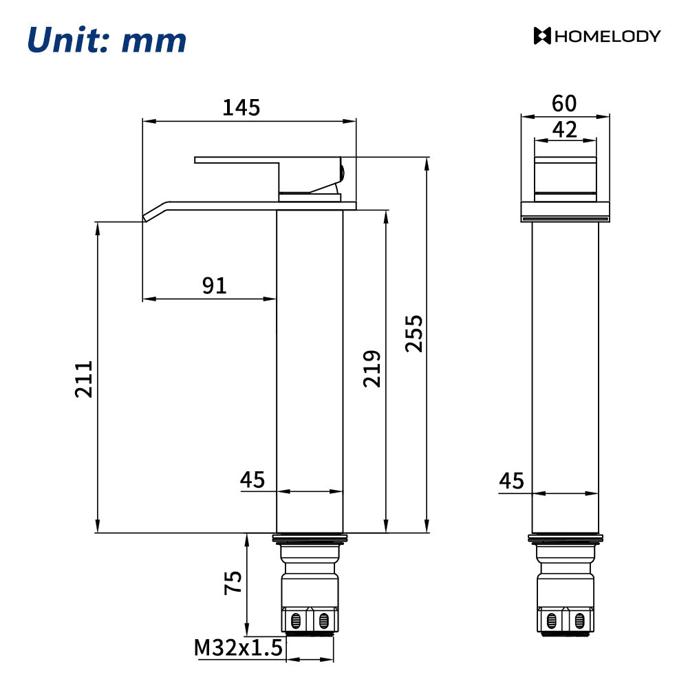 Rubinetto a cascata Homelody Miscelatore Alto Lavabo e Bagno Monocomando