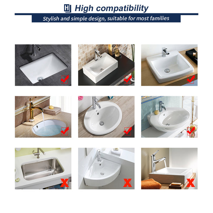 Homelody Kit Fissaggio Rubinetto Acqua Fredda Solo Rubinetto Bagno Lavabo/Lavabo Cromo-Homelody-it